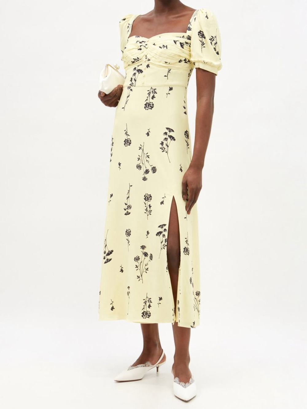 SELF-PORTRAIT Floral-Print Crepe Midi Dress